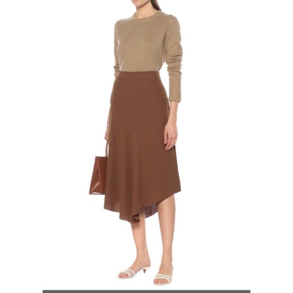 Vince Dresses & Skirts - NWT VINCE Panel Asymmetrical Midi Skirt PALO SANTO BROWN SIZE 0 $350